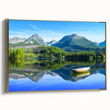 Framed canvas wall art depicting a vintage European landscape in muted gold and black tones, ideal for bedroom decor.