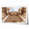 Extra large rolled print featuring a serene Valencia scenery with soft floral elements in pastel shades.