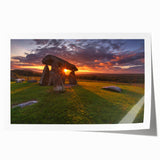 Extra large rolled print depicting vibrant floral scenery in Wales, ideal for dining room wall art.