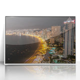 Framed acrylic print of Acapulco scenery with vibrant ocean and sky tones, ideal for modern art wall decor.