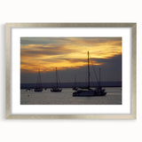 Textured art print of Baja California scenery in abstract style, featuring muted earth tones on a framed silver mat.