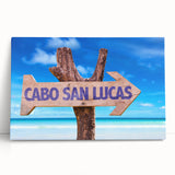 Black and white stretched canvas of Cabo San Lucas scenery, ideal for kitchen wall art or bedroom ambiance.