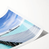 Extra large rolled print featuring line art flowers in a minimalist style, ideal for large living room wall decor.