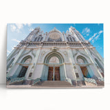 Black and white stretched canvas of Guanajuato scenery, ideal for kitchen wall art or bedroom ambiance.