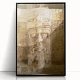 Large abstract wall art featuring a colorful Quintana Roo scenery on a black framed acrylic.