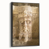Black and white framed canvas of Quintana Roo landscape, ideal for bedroom wall art.