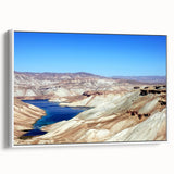 Vintage poster art of a Middle Eastern scenery on extra large framed canvas.