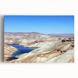 Large black and white stretched canvas of a Middle Eastern scenery, ideal for kitchen wall art.