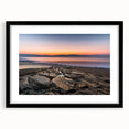 Extra large framed abstract print of the Dead Sea in vibrant colors, textured style, ideal for living room decor.