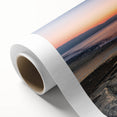 Art deco poster of the Dead Sea with serene blue and beige tones on rolled canvas, ideal for nursery wall art.