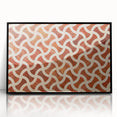 Large abstract wall art depicting Middle Eastern Qatar scenery in black and gold tones on a framed acrylic.