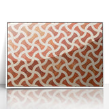 Acrylic print of a modern art depiction of Qatar scenery in a white frame, suitable for nursery wall art.