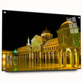Acrylic glass print of a Syrian landscape in muted earth tones, suitable for bedroom or dining room decor.