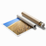 Extra large rolled print featuring a Middle Eastern scenery with vibrant floral elements, ideal for classy bathroom wall art.