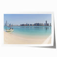 Extra large rolled print of Abu Dhabi scenery with muted earth tones.