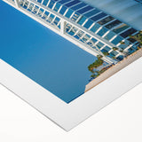 Art deco poster of Burj Al Arab in muted metallic tones on rolled canvas, suitable for dining room wall art.