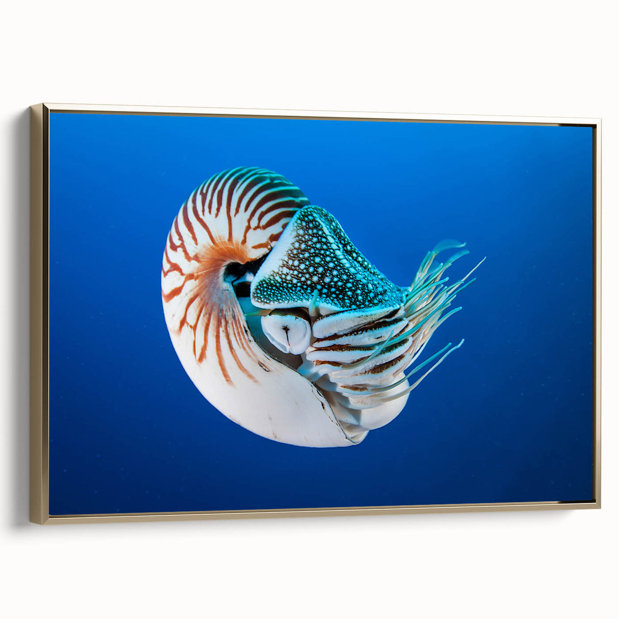 Framed canvas depicting a serene Micronesian landscape in muted earth tones, ideal for bedroom wall art.