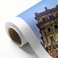 Art deco poster of an Argentine landscape in pastel shades on rolled canvas, ideal for nursery wall art.