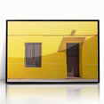 Large abstract wall art depicting a stylized Santiago skyline in muted earth tones on a framed acrylic.