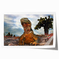 Extra large rolled print featuring a scenic view of the Galápagos with vibrant green and blue tones.