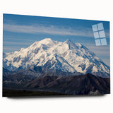 Acrylic print of Denali, Alaska in muted earth tones, ideal for bedroom or dining room art.
