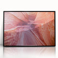 Framed acrylic print of Arizona's Coyote Buttes in earth tones, ideal for modern art wall decor.