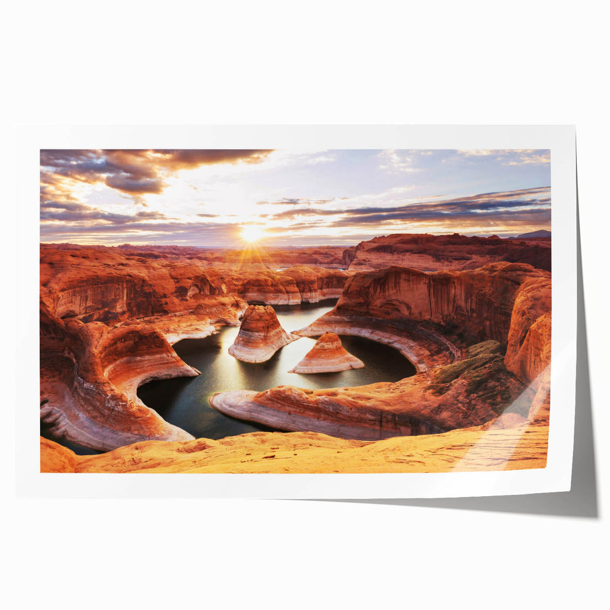 Extra large rolled print of Glen Canyon, Arizona, in muted earth tones, ideal for art wall dining room.