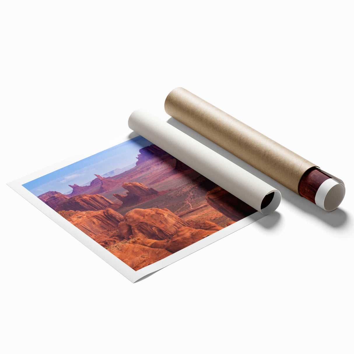 Extra large rolled print of the Grand Canyon in natural earth tones, suitable for large living room or bathroom wall art.