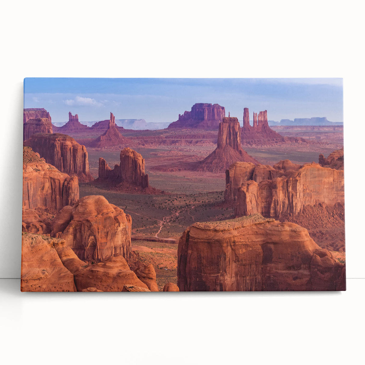 Black and white stretched canvas of the Grand Canyon, ideal for kitchen wall art or bedroom decor.