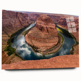 Acrylic print of Horseshoe Bend in Arizona, featuring a large, realistic landscape in earth tones.