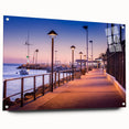 Acrylic print of a Catalina, California scenery in muted blue and green tones, suitable for bedroom or dining room decor.