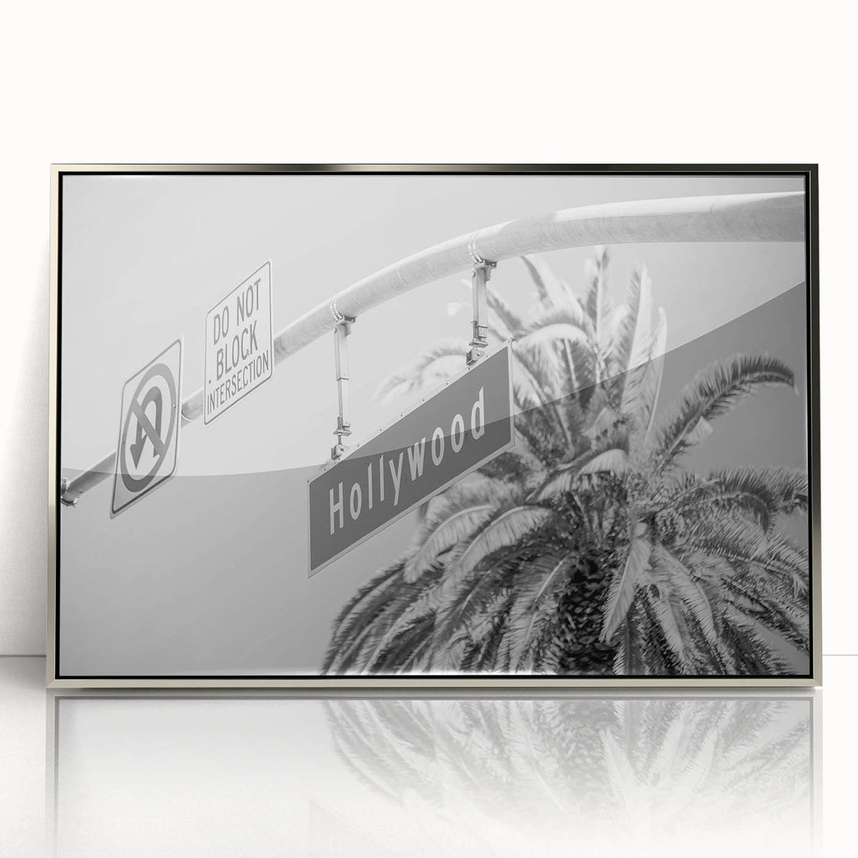 Mid-century modernist art depicting the Hollywood.