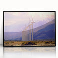 Large abstract wall art featuring a Palm Springs scenery in mid-century modernist style.