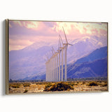 Framed canvas featuring a vintage-style Palm Springs landscape with black and gold tones, ideal for bedroom wall art.