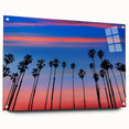 Acrylic print of Santa Barbara coastline in soft blue and white tones, suitable for bedroom or dining room decor.