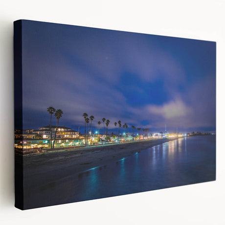 Large canvas print of Santa Cruz coastline in muted earth tones, suitable for kitchen wall art.