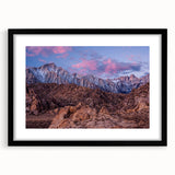 Extra large abstract art print of Sierra Nevada in vibrant colors on textured canvas, suited for living room decor.