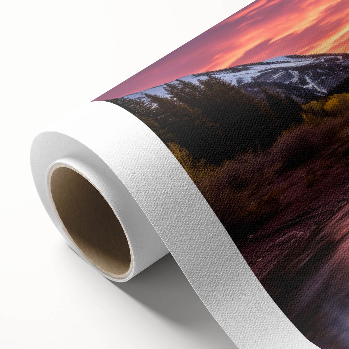 Art deco poster of Maroon Bells, Colorado, in pastel shades on rolled canvas, ideal for nursery wall art.