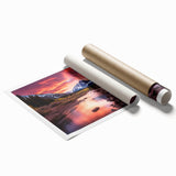 Extra large rolled print of Maroon Bells, Colorado, featuring vibrant autumn colors, ideal for classy bathroom wall art.