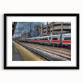 Extra large abstract art print featuring textured, colorful scenery of Connecticut, ideal for living room wall decor.