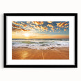 Extra large abstract art print of Fort Lauderdale in colorful, textured style on framed canvas, ideal for living room decor.