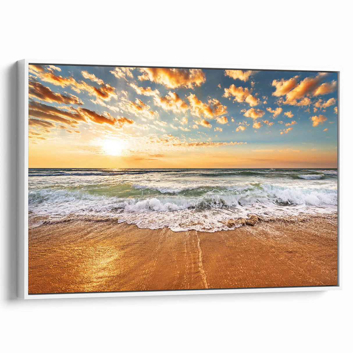 Vintage poster art of Fort Lauderdale with colorful elements on extra-large framed canvas, suited for living room décor.