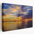 Scenic Florida Keys landscape on large stretched canvas, featuring vibrant ocean blues and greens.