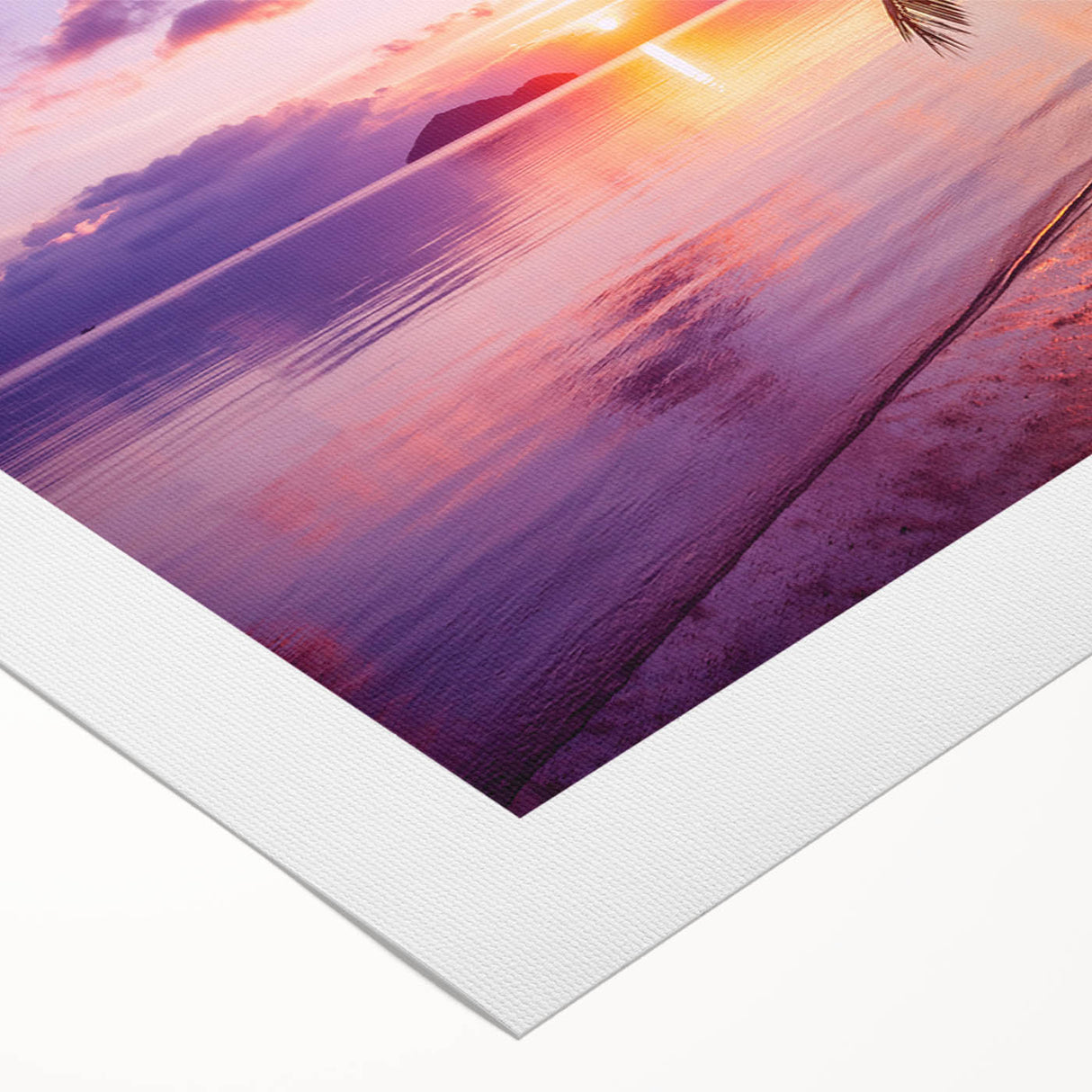 Art deco poster of Palm Beach with pastel hues on rolled canvas, suitable for dining room wall art.