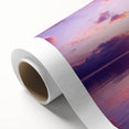 Art Deco style poster of Palm Beach with pastel hues on rolled canvas, ideal for nursery wall art.