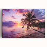 Black and white photograph of Palm Beach on stretched canvas, ideal for kitchen wall art.