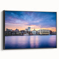 Black and white framed canvas of a Savannah landscape, featuring vintage poster art style, suitable for bedroom decor.