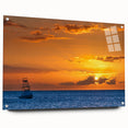 Acrylic print of a Maui scenery with vivid blue and green tones, ideal for dining room art.