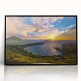 Large abstract wall art depicting Oahu's coastline in muted gray tones on a framed acrylic.