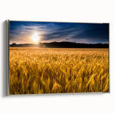 Landscape art painting of Kansas scenery on a framed canvas, featuring vintage-style colorful art with black accents.